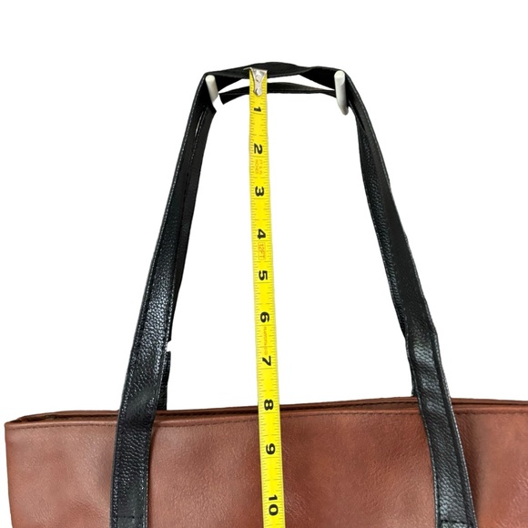 Classic Neutral Color Block Fashion Tote Bag - Picture 6 of 9
